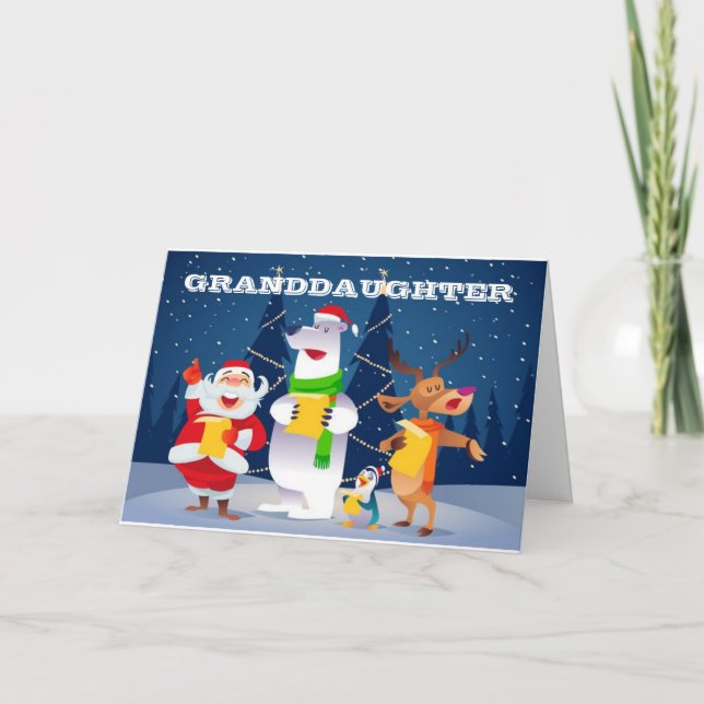 CARTES POUR FÊTES ANNUELLES *JAMAIS NOËL GRAND-FILLE* CAROLÉ POUR VOUS ! (Devant)