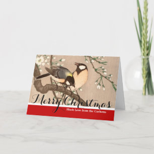 Cartes Pour Fêtes Annuelles Japonais Asiatique Koson Bird Chickadee Songbird