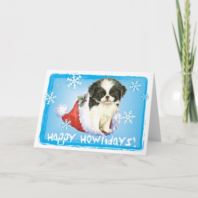 Cartes Pour Fêtes Annuelles Japonais heureux Chin de Howlidays (Devant)