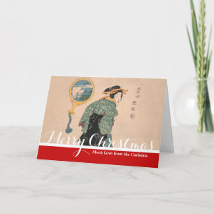 Cartes Pour Fêtes Annuelles Japonaise Kimono Femme Courtesto