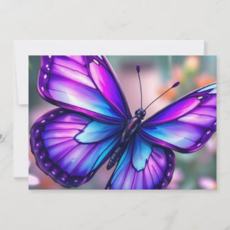 Cartes Pour Fêtes Annuelles Jardin de papillon violet enchanté