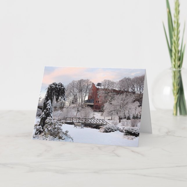 Cartes Pour Fêtes Annuelles Jardins de Brewster en hiver (Devant)