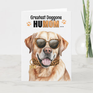 Cartes Pour Fêtes Annuelles Jaune Labrador Chien le plus grand HuMOM Fête des 