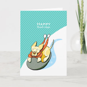 Cartes Pour Fêtes Annuelles Jaune Lame de Neige Bleu moderne Noël