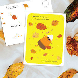 Cartes Pour Fêtes Annuelles Jaune Maïs au Chocolat Action de grâce