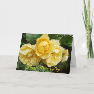 Cartes Pour Fêtes Annuelles Jaune Roses Fête des mères