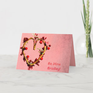 Cartes Pour Fêtes Annuelles Jaune Soyez Le Mien Pour Lui Léger Coeur Valentine