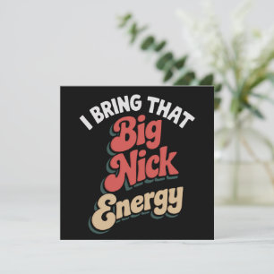 Cartes Pour Fêtes Annuelles Je apporte cette énergie de gros Nick Santa Xmas d
