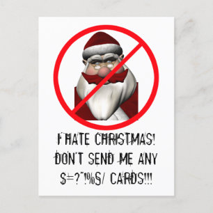 Cartes Pour Fêtes Annuelles Je déteste Noël