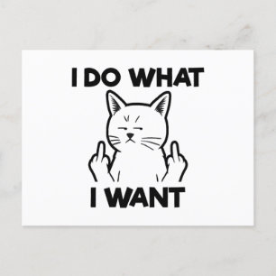 Cartes Pour Fêtes Annuelles Je Fais Ce Que Je Veux Chat
