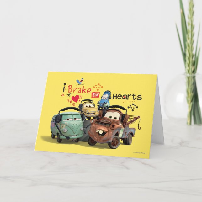 Cartes Pour Fêtes Annuelles Je freine pour les coeurs (Devant)
