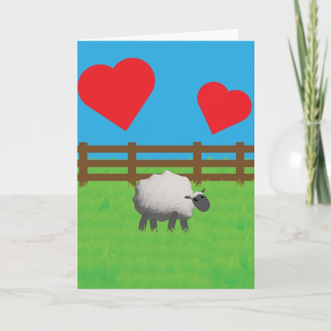 Cartes Pour Fêtes Annuelles Je laine toujours aimer EWE Valentine (Devant)