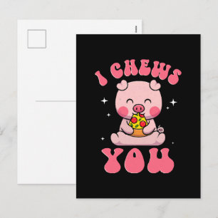 Cartes Pour Fêtes Annuelles Je mâche ta pizza