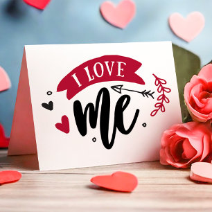 Cartes Pour Fêtes Annuelles Je M'Aime Drôle Anti Saint Valentin
