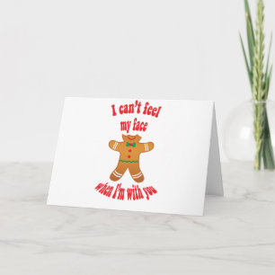 Cartes Pour Fêtes Annuelles Je ne peux pas sentir mon visage - pain d'épice