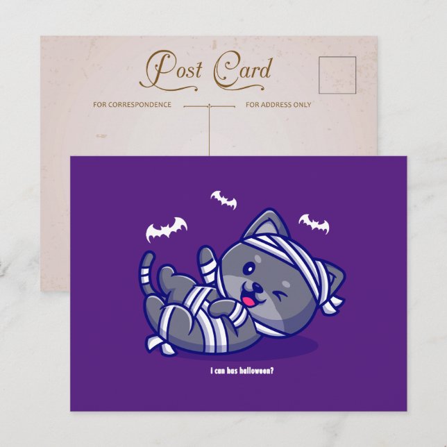 Cartes Pour Fêtes Annuelles Je peux avoir Halloween? (Devant / Derrière)