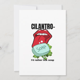 Cartes Pour Fêtes Annuelles Je préfère le savon - Anti-Cilantro