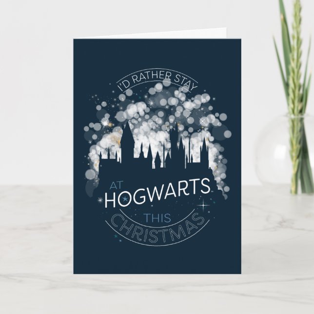 Cartes Pour Fêtes Annuelles Je Préférerais Séjourner À HOGWARTS™ Magic Lights  (Devant)