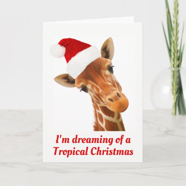 Cartes Pour Fêtes Annuelles Je rêve de Noël tropical | Ca (Devant)