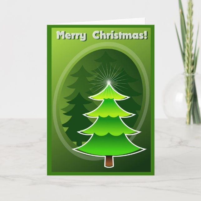 Cartes Pour Fêtes Annuelles Je rêve de Noël vert (Devant)