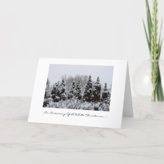 Cartes Pour Fêtes Annuelles "Je rêve d'un Chritmas. blanc