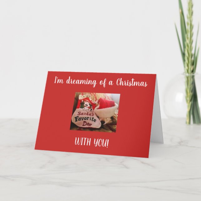 CARTES POUR FÊTES ANNUELLES **JE RÊVE D'UN NOËL AVEC VOUS** (Devant)