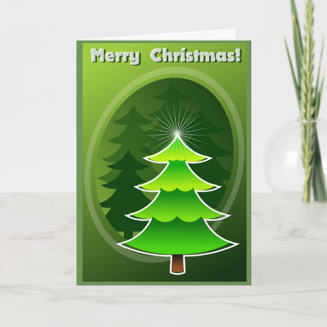 Cartes Pour Fêtes Annuelles Je rêve d'un Noël vert (Devant)