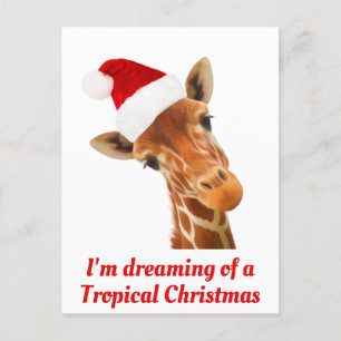 Cartes Pour Fêtes Annuelles Je rêve d'un T-shirt tropical de Noël  
