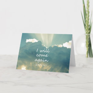 Cartes Pour Fêtes Annuelles Je Reviendrai La Bible Verse