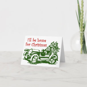 Cartes Pour Fêtes Annuelles Je serai à la maison pour Noël