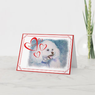 Cartes Pour Fêtes Annuelles Je suis À VOUS FRISE BLANC de VALENTINE BICHON