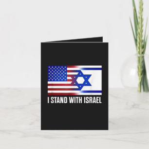 Cartes Pour Fêtes Annuelles Je suis avec Israël Patriotique