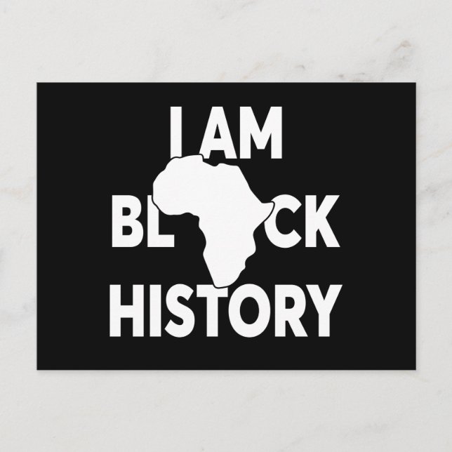 Cartes Pour Fêtes Annuelles Je suis Black History Black Lives Matter (Devant)