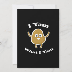 Cartes Pour Fêtes Annuelles Je suis ce que je suis Drôle Patate douce de Thank