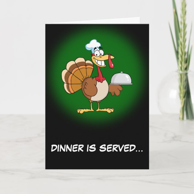 Cartes Pour Fêtes Annuelles Je suis dîner tout préparé de thanksgiving (Devant)