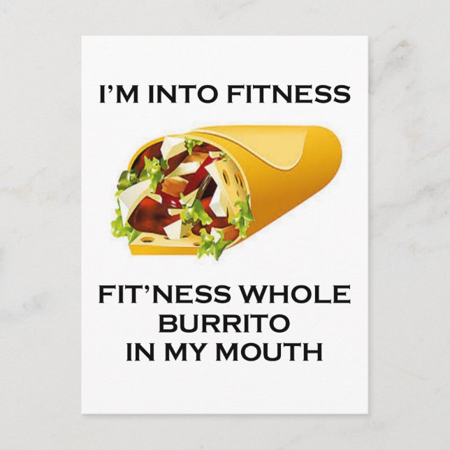 Cartes Pour Fêtes Annuelles Je suis en forme Burrito (Devant)