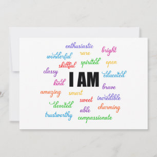 Cartes Pour Fêtes Annuelles Je Suis Inspiré, Positif, Religieux, Chrétien