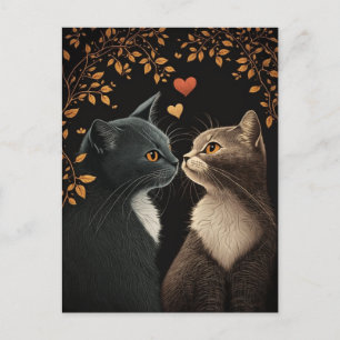 Cartes Pour Fêtes Annuelles Je suis Paw-sitive Pun Valentine's Day Postcard