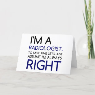 CARTES POUR FÊTES ANNUELLES JE SUIS RADIOLOGUE