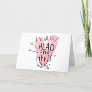 Cartes Pour Fêtes Annuelles Je suis tombé tête dessus talons pour vous Valenti