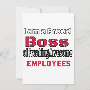Cartes Pour Fêtes Annuelles Je suis un patron fier de Freaking Awesome Employé
