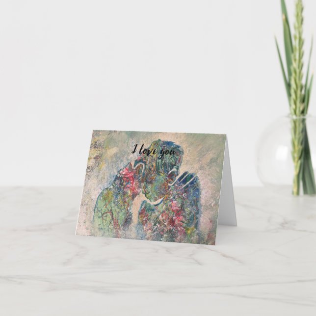 Cartes Pour Fêtes Annuelles Je t'aime (Devant)