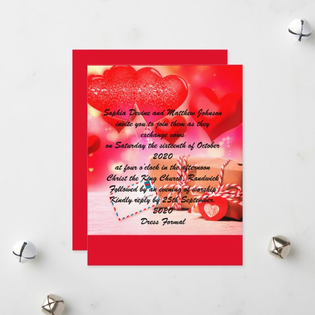 Cartes Pour Fêtes Annuelles Je t'aime  (Devant/Arrière en situation)