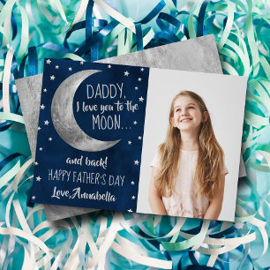 Cartes Pour Fêtes Annuelles Je T'Aime À La Fête des pères Lune Et Arrière