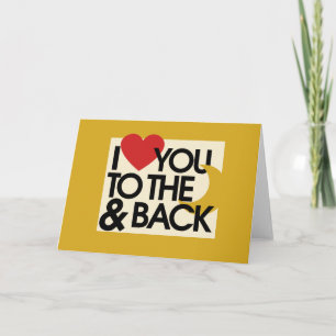 Cartes Pour Fêtes Annuelles Je t'aime à la lune et au retour