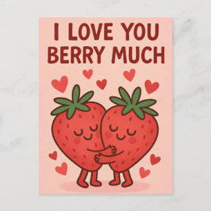 Cartes Pour Fêtes Annuelles Je t'aime beaucoup Berry