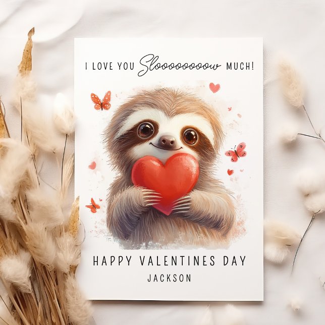 Cartes Pour Fêtes Annuelles Je T'Aime Beaucoup Lent | Jour des Valentines (Créateur téléchargé)