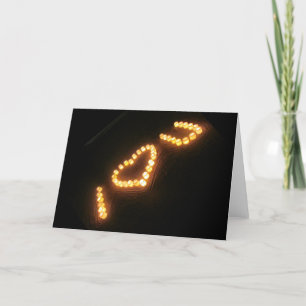 Cartes Pour Fêtes Annuelles je t'aime bougies