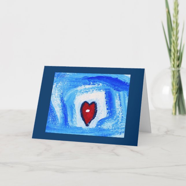 CARTES POUR FÊTES ANNUELLES JE T'AIME DE TOUT MON COEUR (Devant)
