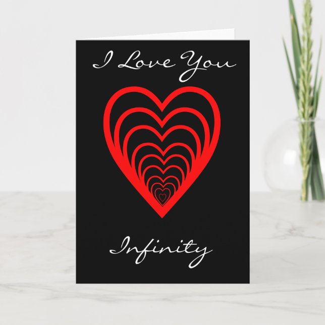 Cartes Pour Fêtes Annuelles Je T'Aime, Infinité (Devant)